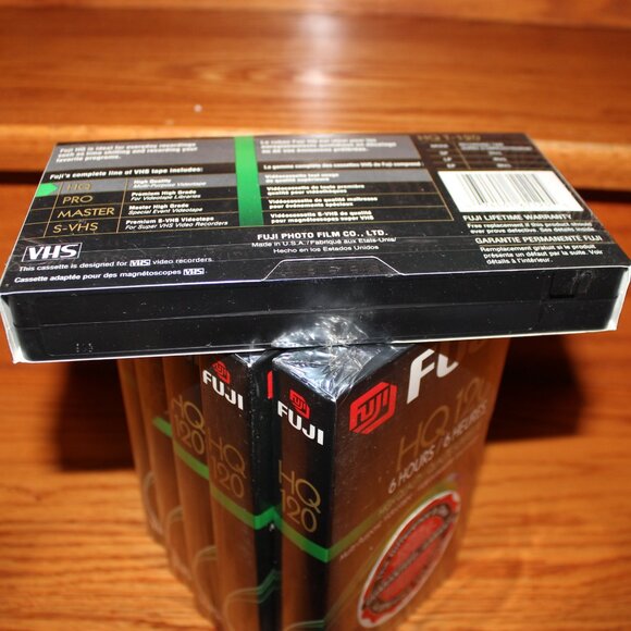 3/$77❤️6 x new Fuji Film Blank VHS 6 Hours Cassette Tape High Quality HQ T-120 - Picture 6 of 6